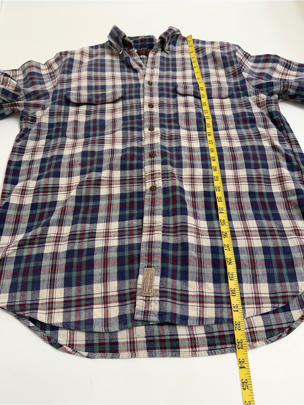 Vintage 90s Abercrombie & Fitch The Big Shirt Plaid Flannel Button Down Men’s‎ L - Picture 6 of 7